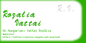 rozalia vattai business card